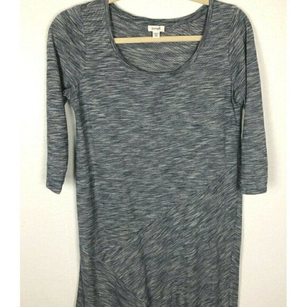 J. Jill Pure Jill Blue Tunic Dress XS Cotton 3/4 Sleeve Lightweight Sporty